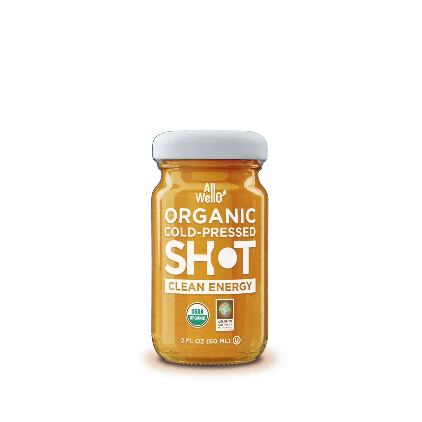 Organic Cold-Pressed Clean Energy Shot With Ginseng