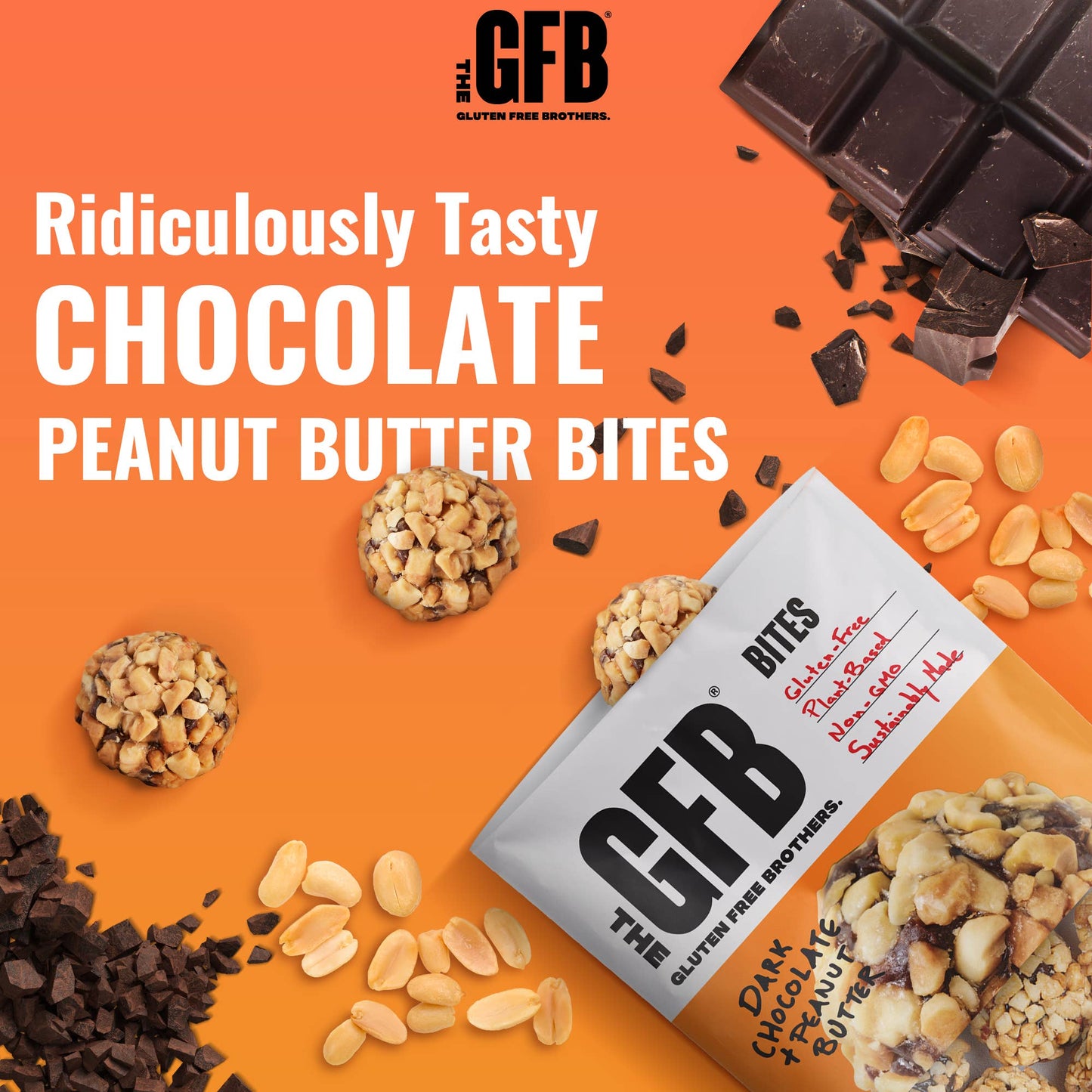 The GFB: Dark Chocolate Peanut Butter Protein Bites 4oz