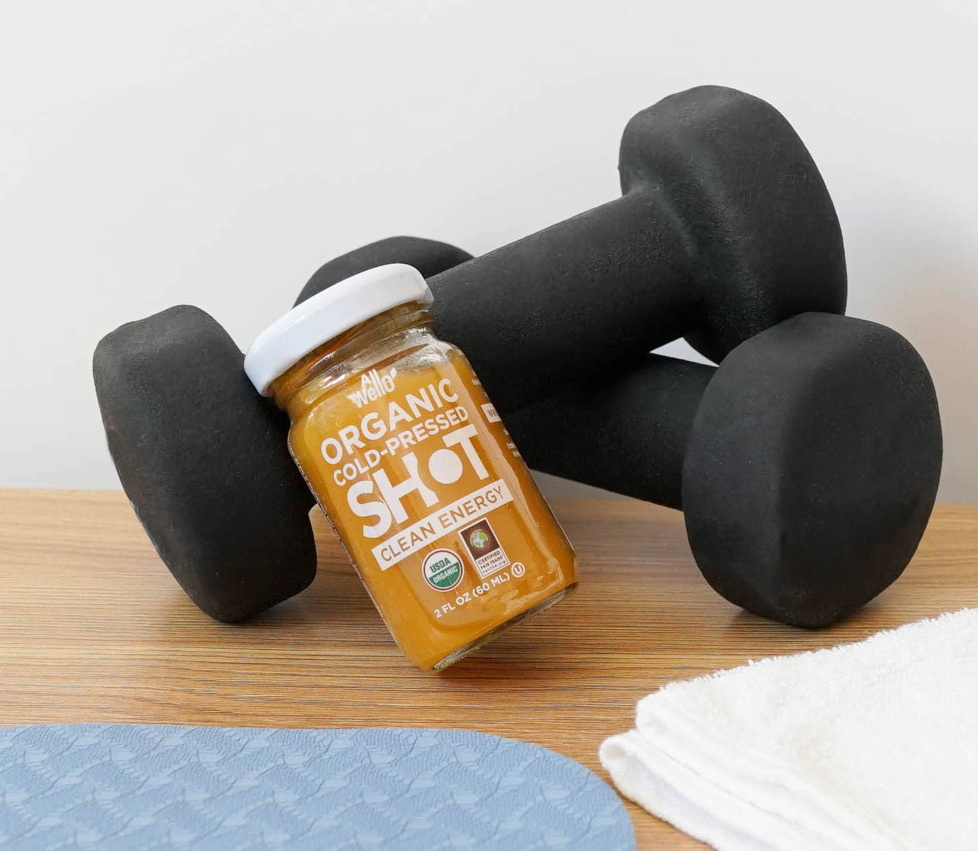 Organic Cold-Pressed Clean Energy Shot With Ginseng