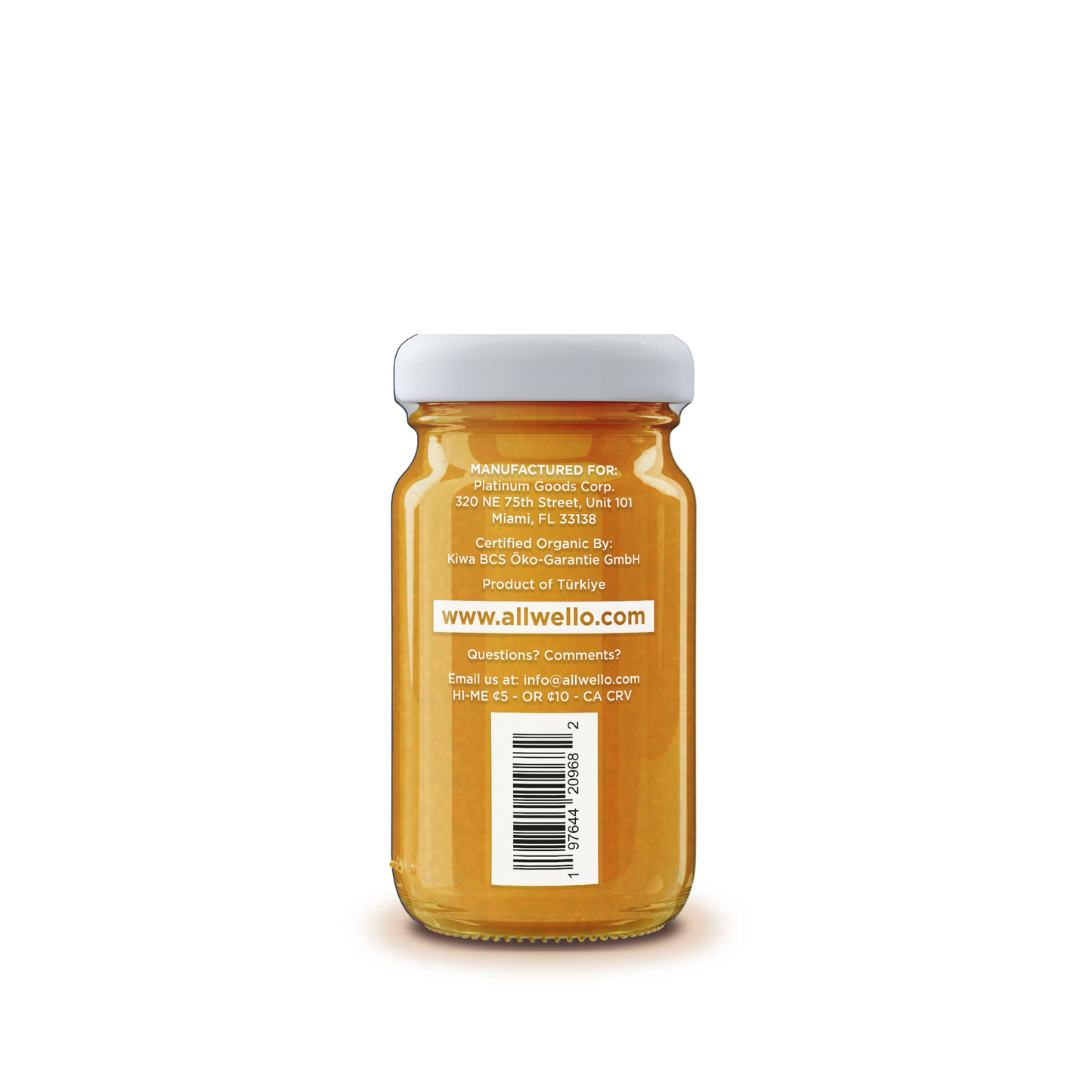 Organic Cold-Pressed Clean Energy Shot With Ginseng