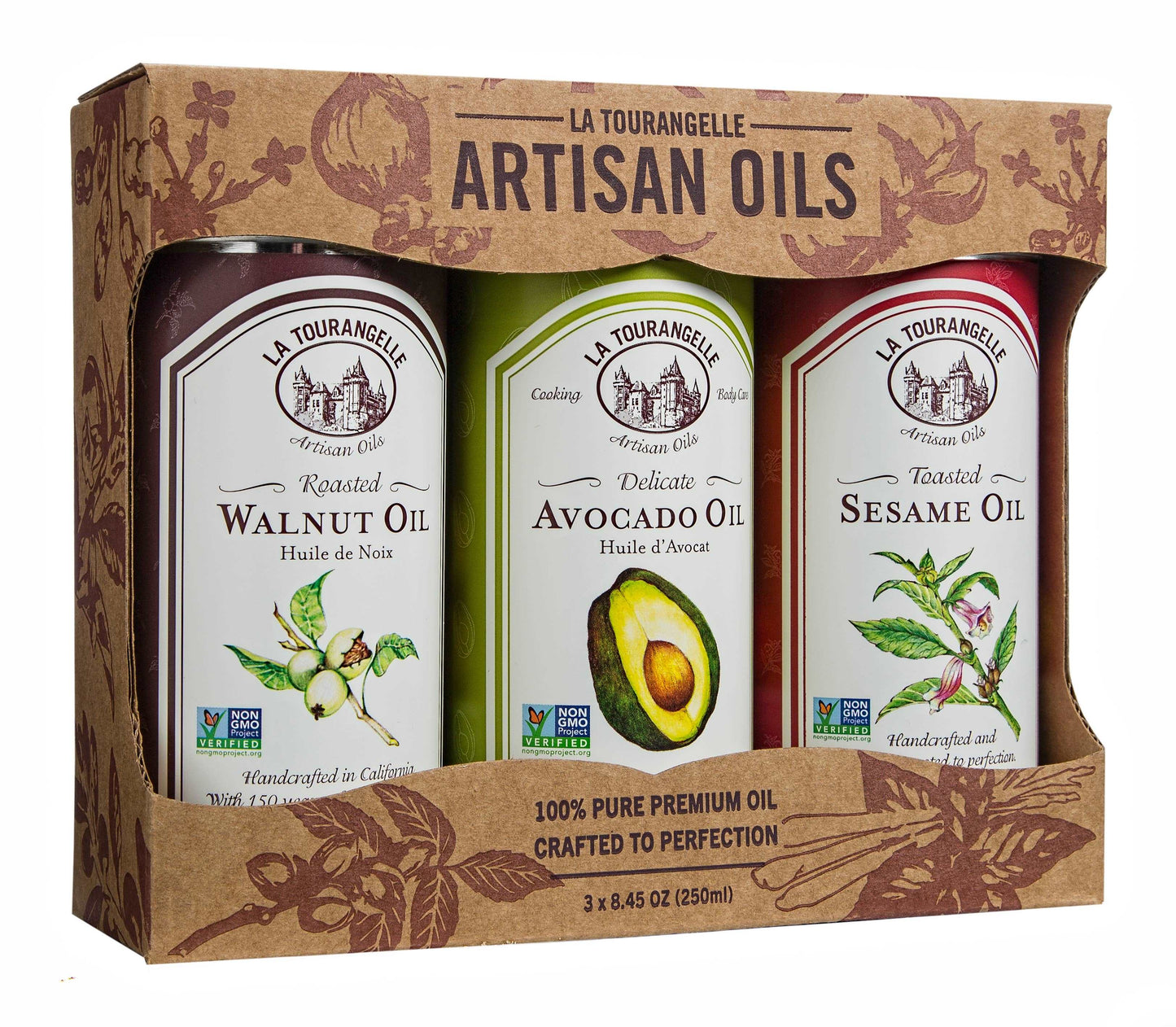Artisan Oil Trio Gift Set: Walnut, Avocado & Sesame Essentials