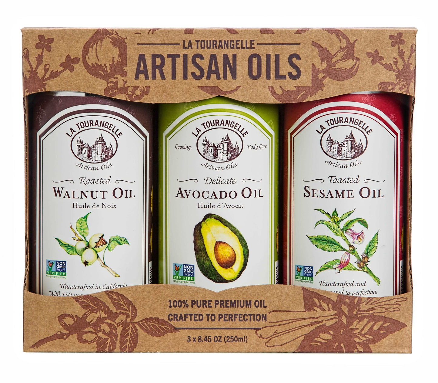 Artisan Oil Trio Gift Set: Walnut, Avocado & Sesame Essentials