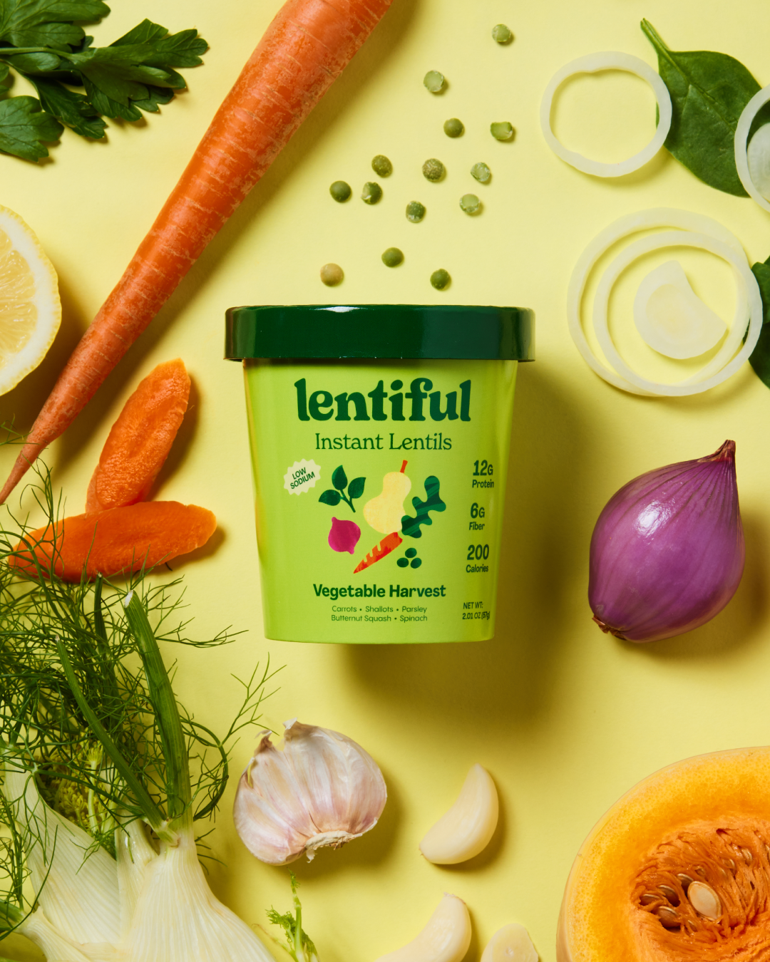 SALE - Lentiful Instant Lentils Low Sodium Vegetable Harvest