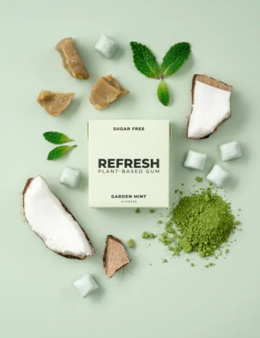 Refresh Gum - Plant Based - Sugar Free - Mint, Raspberry, Cinnamon Burst