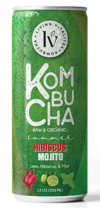 Living Vitalitea Kombucha - Serenity, Focus, Tropi-Kava, Strawberry Lavender Lemonade