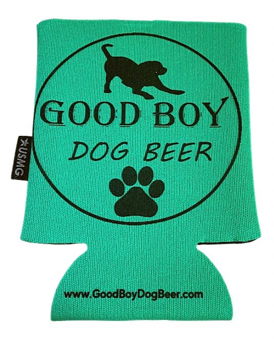 Beer and Dog Cuddles - Green Koozie for Humans and Pups