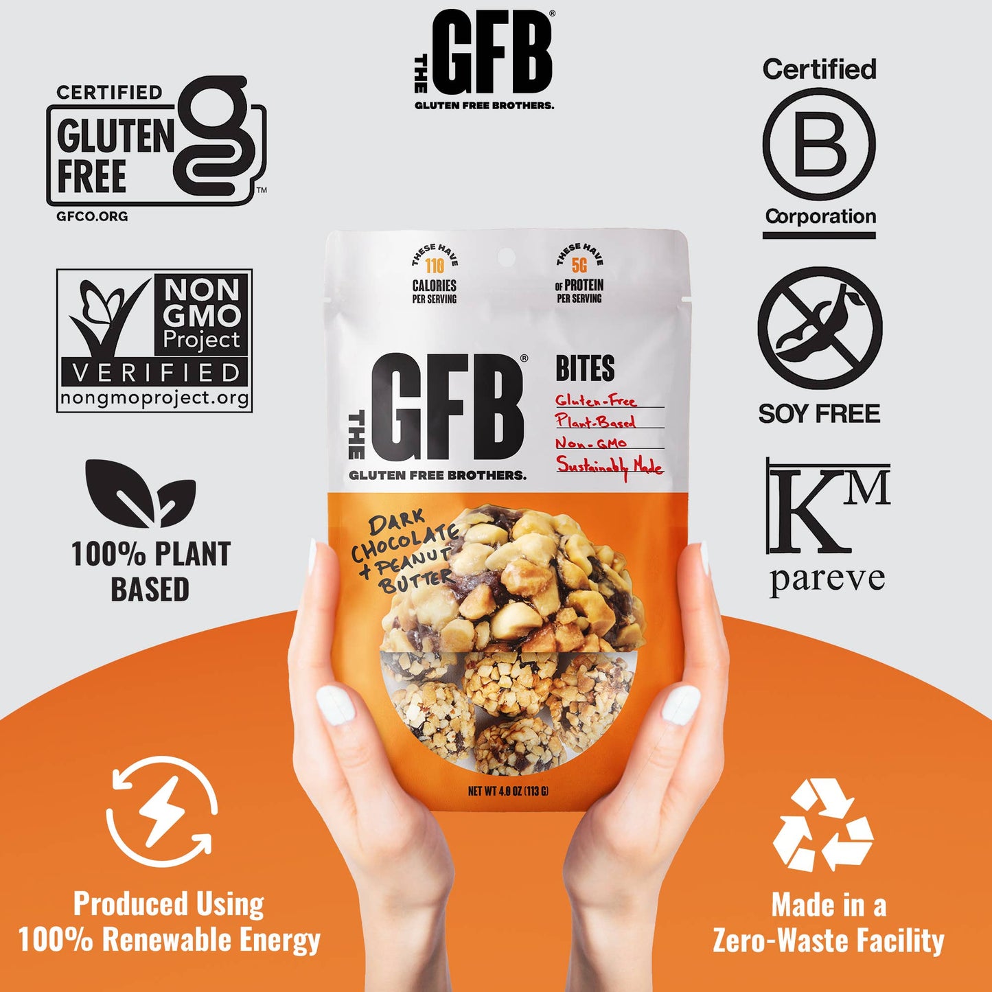 The GFB: Dark Chocolate Peanut Butter Protein Bites 4oz