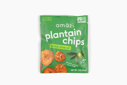 Salted Olive Oil Plantain Chips - 1 oz Minis Snack