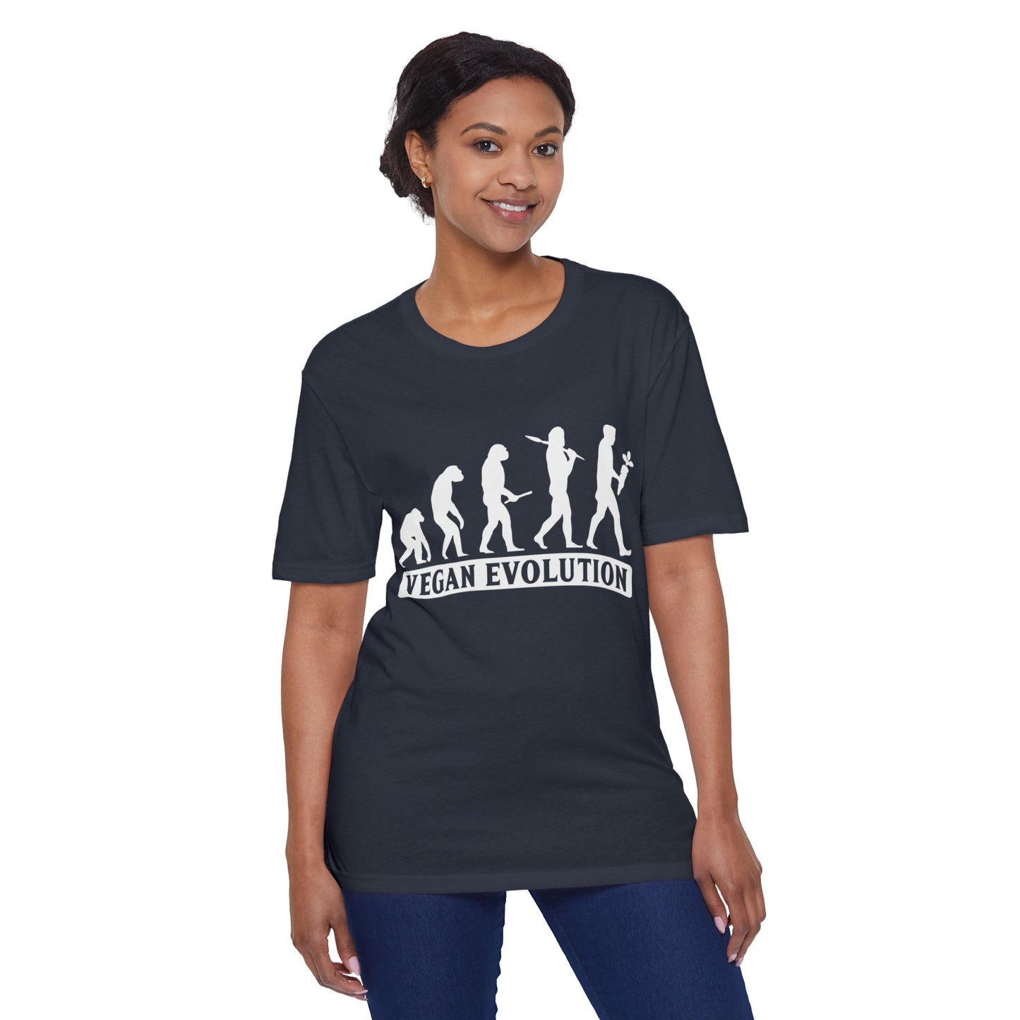 Vegan Evolution Unisex District® Re-Tee® Recycled Cotton & Post-consumer Recycled Polyester