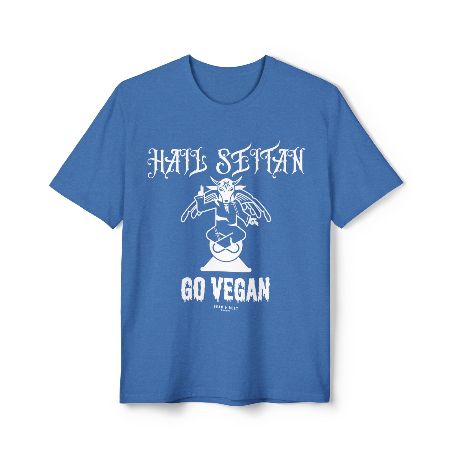 HAIL SEITAN GO VEGAN Unisex District® Re-Tee® Recycled Cotton & Post-consumer Recycled Polyester