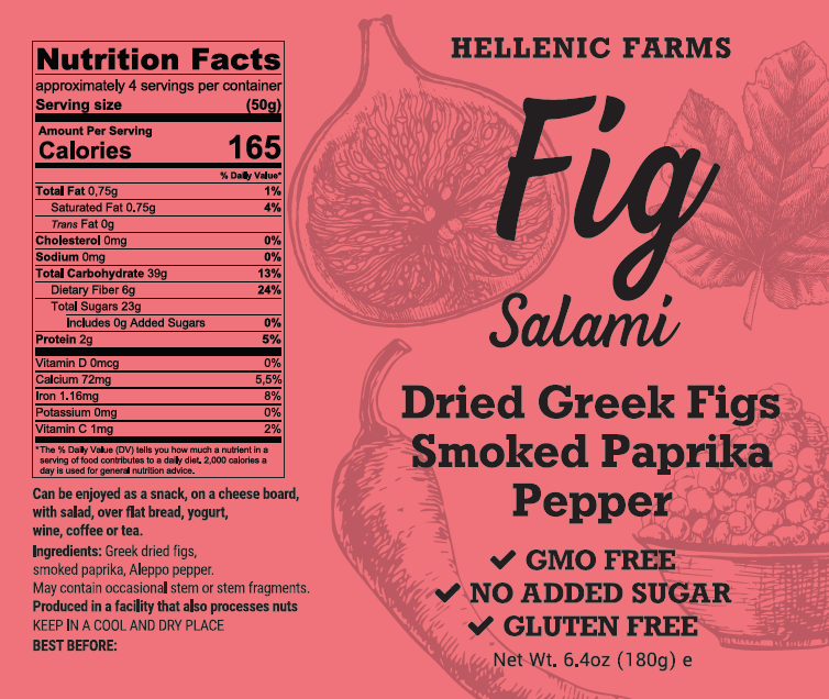 Vegan Fig Salami - Smoked Paprika & Aleppo Pepper