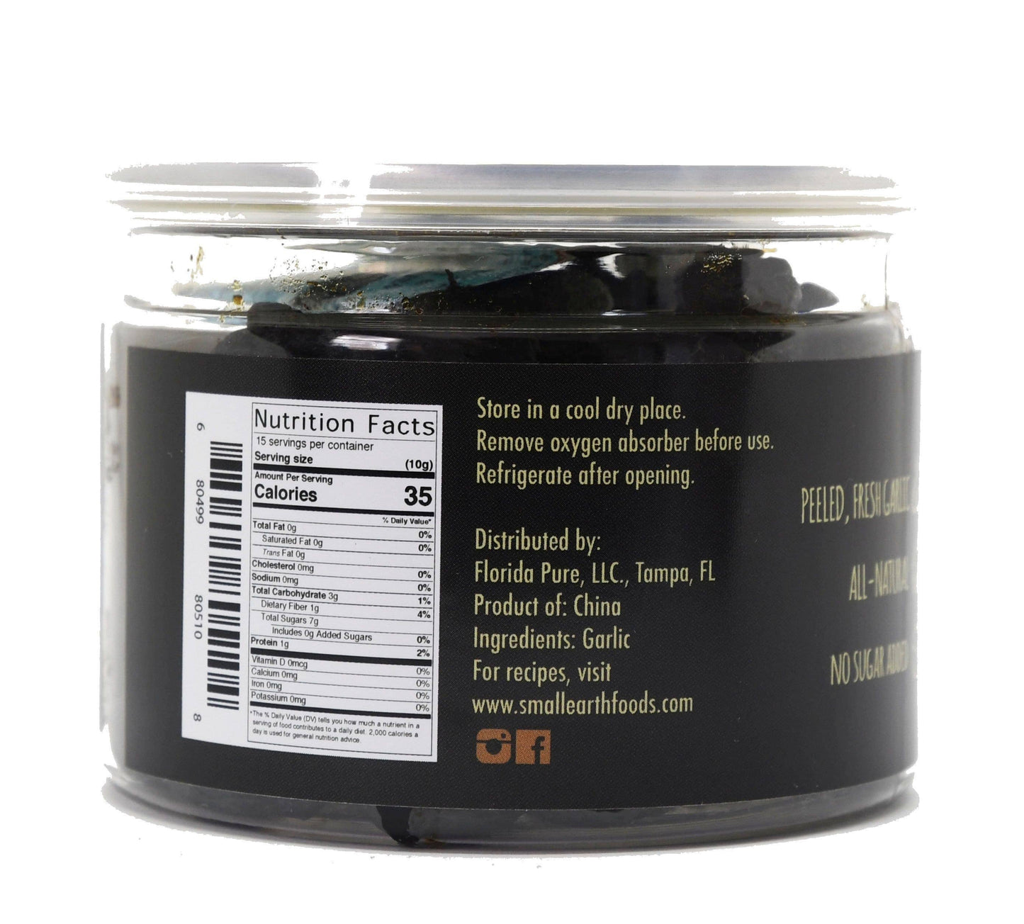 Fermented Black Garlic Cloves - Peeled 5.29oz