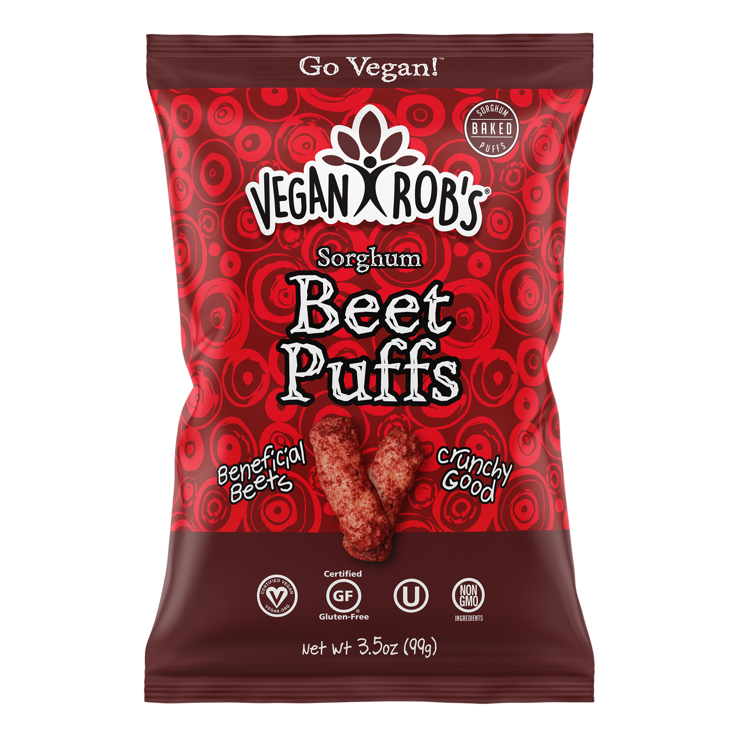 Beet-Infused Sorghum Crunch Puffs (3.5oz)