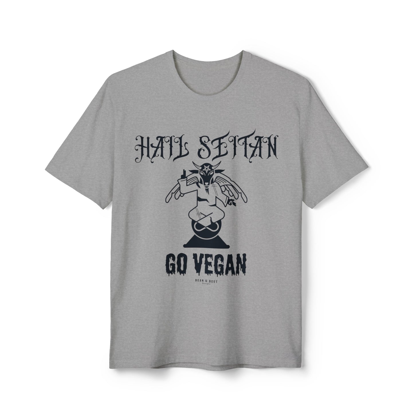 HAIL SEITAN GO VEGAN Unisex District® Re-Tee® Recycled Cotton & Post-consumer Recycled Polyester