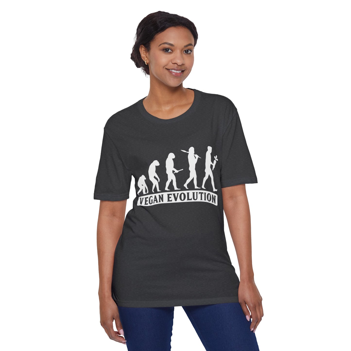 Vegan Evolution Unisex District® Re-Tee® Recycled Cotton & Post-consumer Recycled Polyester