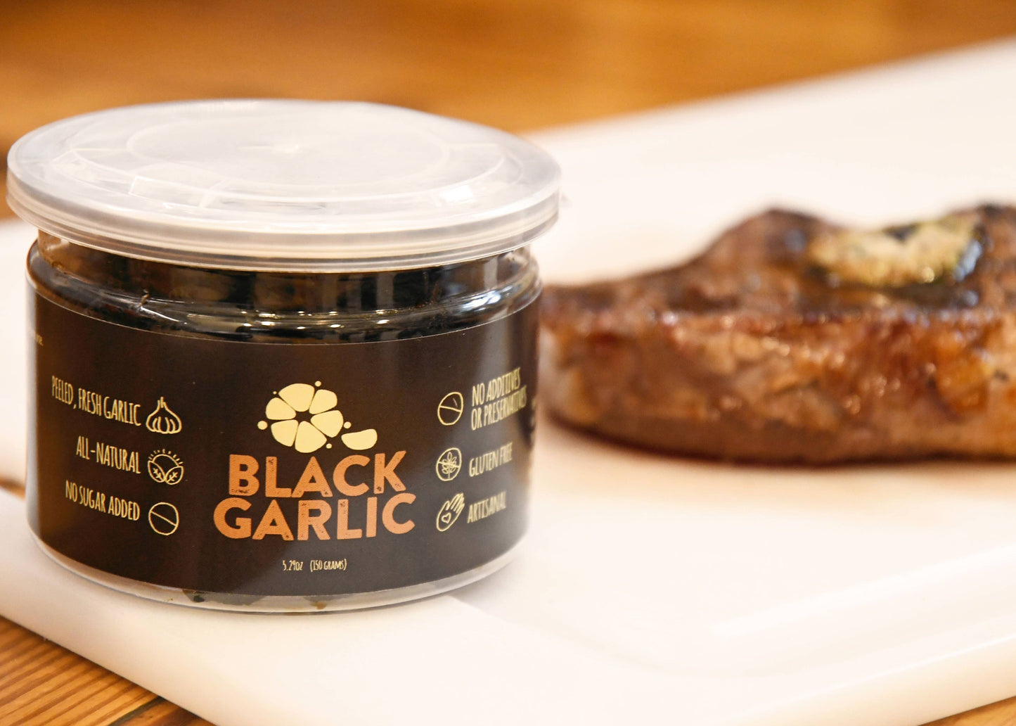 Fermented Black Garlic Cloves - Peeled 5.29oz