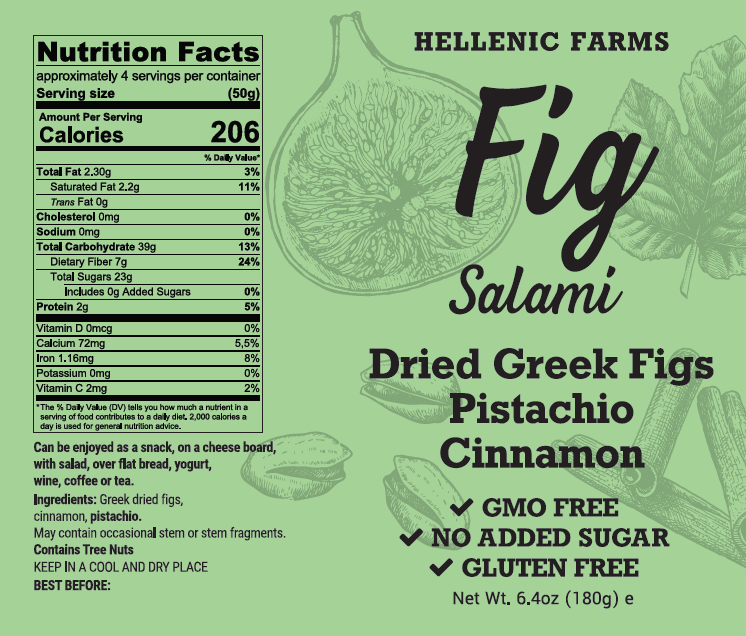 Vegan Fig Salami - Pistachio & Cinnamon