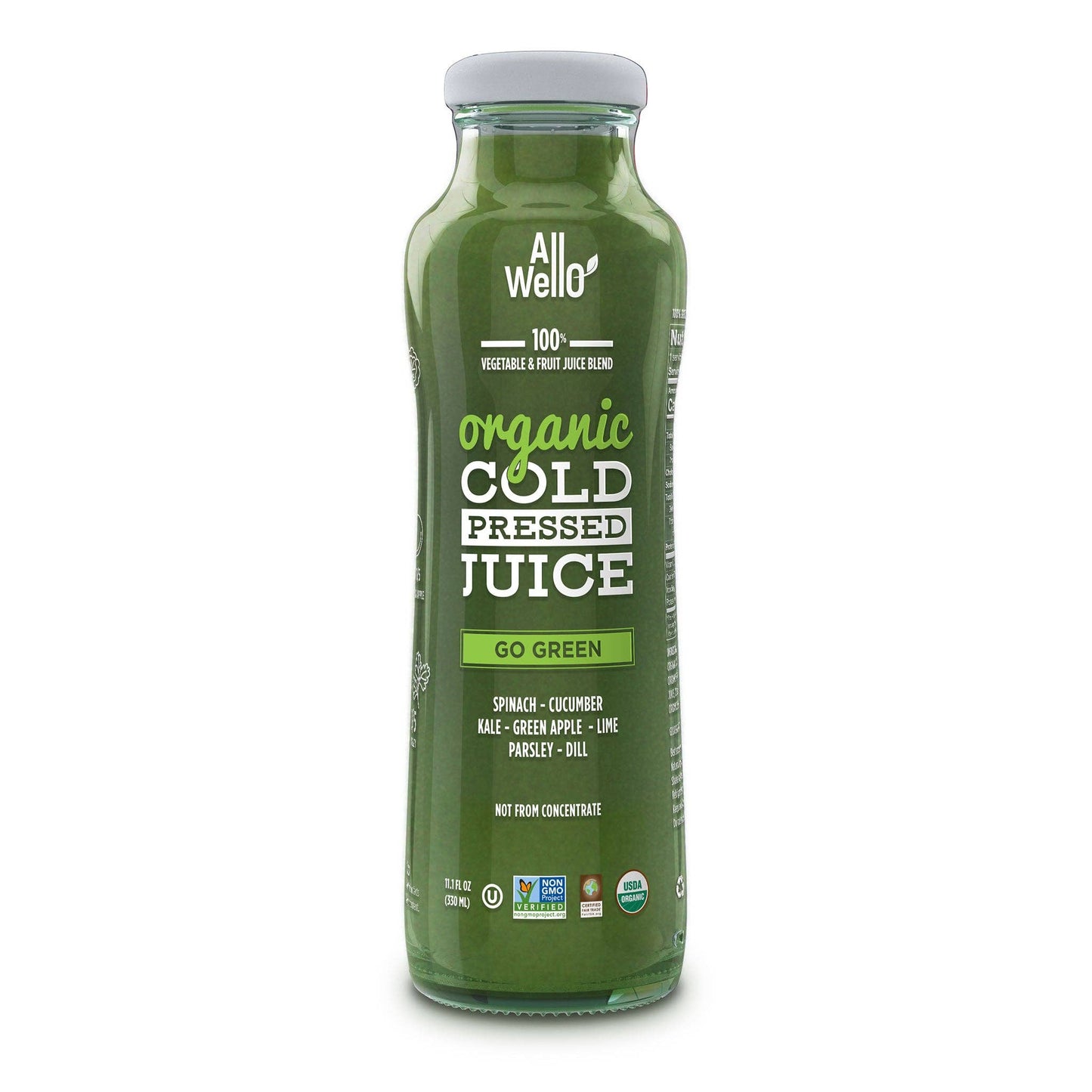 Revitalize with AllWellO Organic Cold-Pressed Go Green Detox Juice