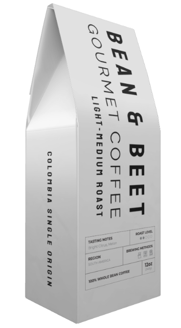 Bean & Beet Gourmet Coffee Colombia Single Origin Coffee (Light-Medium Roast)