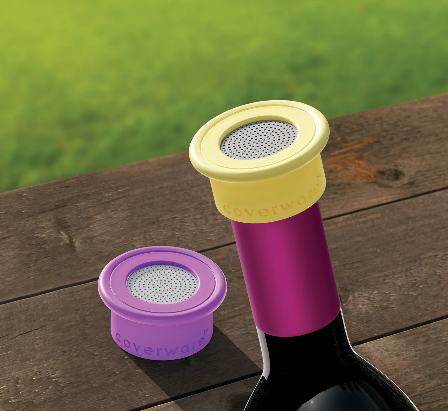 Drink Tops™ AIRFLOW Wine Bottle Covers - Set of 2