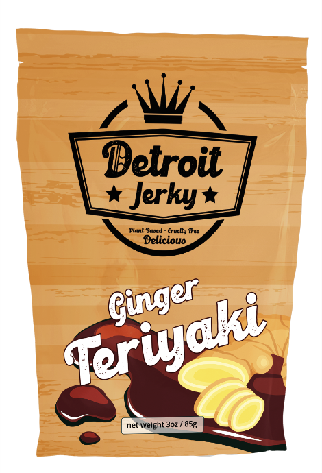 Ginger Teriyaki Vegan Jerky from Detroit Jerky