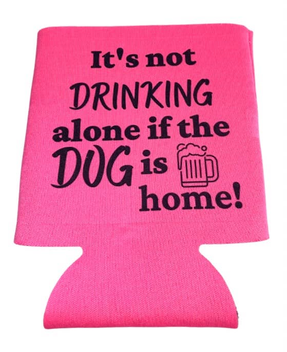 Furry Friends & Cheers: Pink Dog Beer Koozie for Pet Lovers