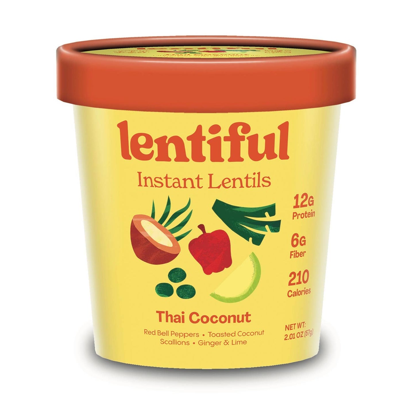 Spicy Thai Coconut Curry Lentils Instant Meal