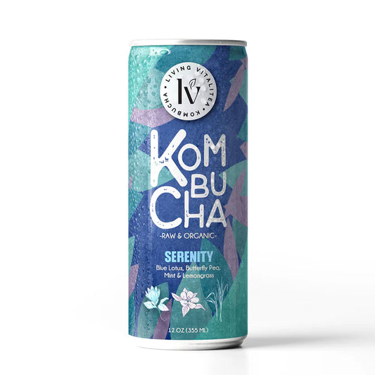 Living Vitalitea Kombucha - Serenity, Focus, Tropi-Kava, Strawberry Lavender Lemonade