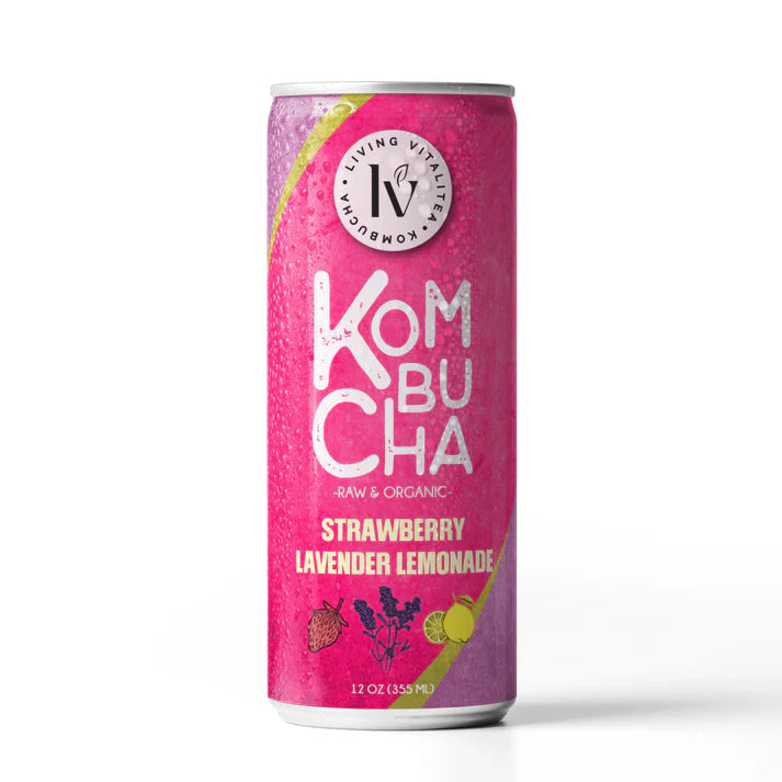 Living Vitalitea Kombucha - Serenity, Focus, Tropi-Kava, Strawberry Lavender Lemonade