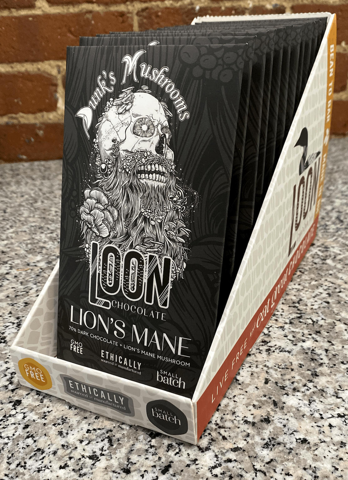 Loon Chocolate Dark Chocolate with Lion's Mane Powder Chocolate Bar