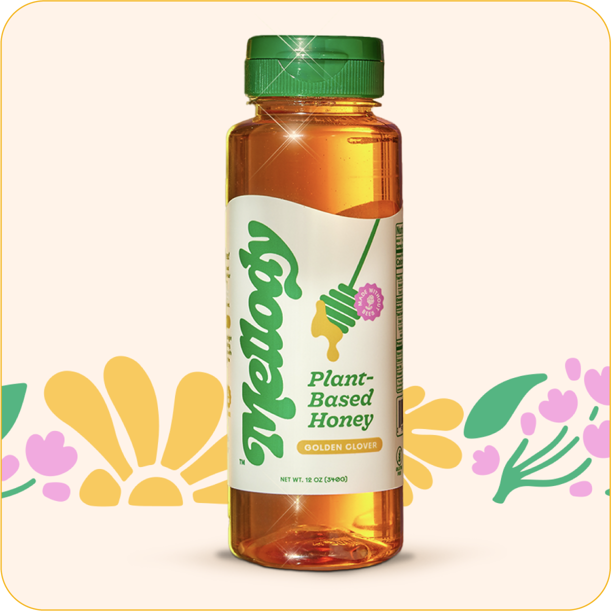 Mellody Clover Bliss Vegan Honey - 1:1 Sticky and Sweet Bee-Free Delight