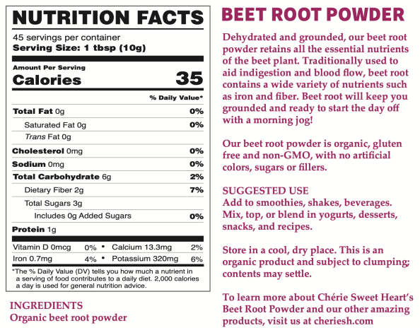 Organic Beetroot Superfood Powder