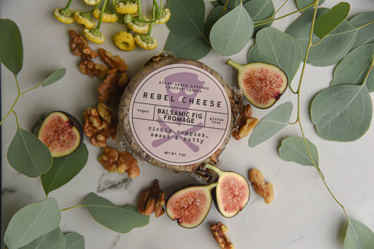 Rebel Cheese Balsamic Fig & Walnut Fromage Plant Based Cheese - 7 oz