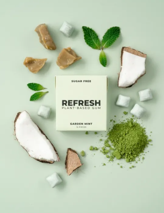 Cinnamon Burst Refresh Gum - Plant Based - Sugar Free - Mint, Raspberry