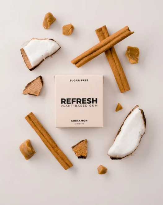 Cinnamon Burst Refresh Gum - Plant Based - Sugar Free - Mint, Raspberry