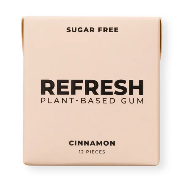 Cinnamon Burst Refresh Gum - Plant Based - Sugar Free - Mint, Raspberry