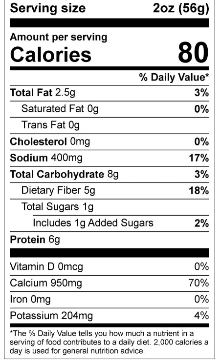 Nutritional info for Prime Roots Deli Meats - Smoked Turkey, a vegan, smoky-flavored alternative honoring smokehouse culture.