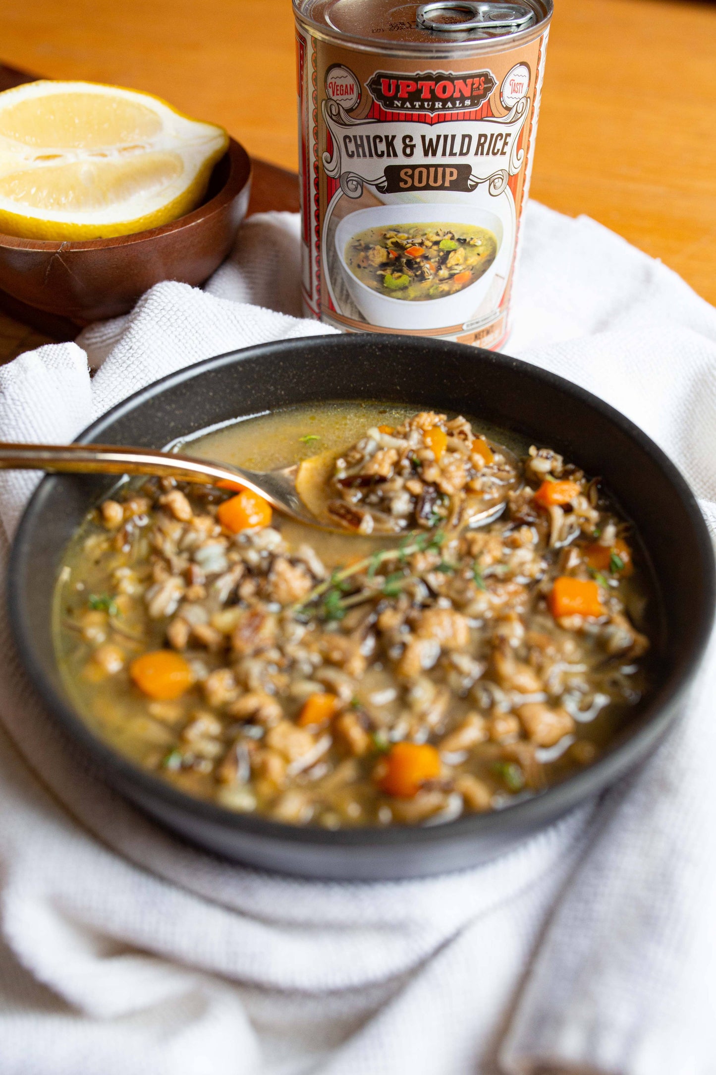 Hearty Vegan Chick Seitan & Wild Rice Soup