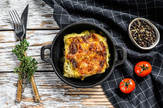 Savory Lasagna - Red Lentil with vegan ricotta, kale, and carrots, perfect for a delicious vegan meal.