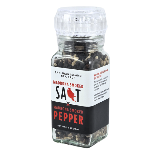 Madrona Smoked Organic Pepper & Salt Grinder - Fair Trade