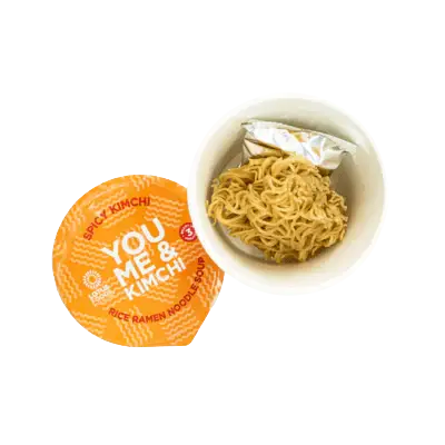 Spicy Kimchi Rice Ramen Soup Cups - 6 Pack of 1.98oz Each