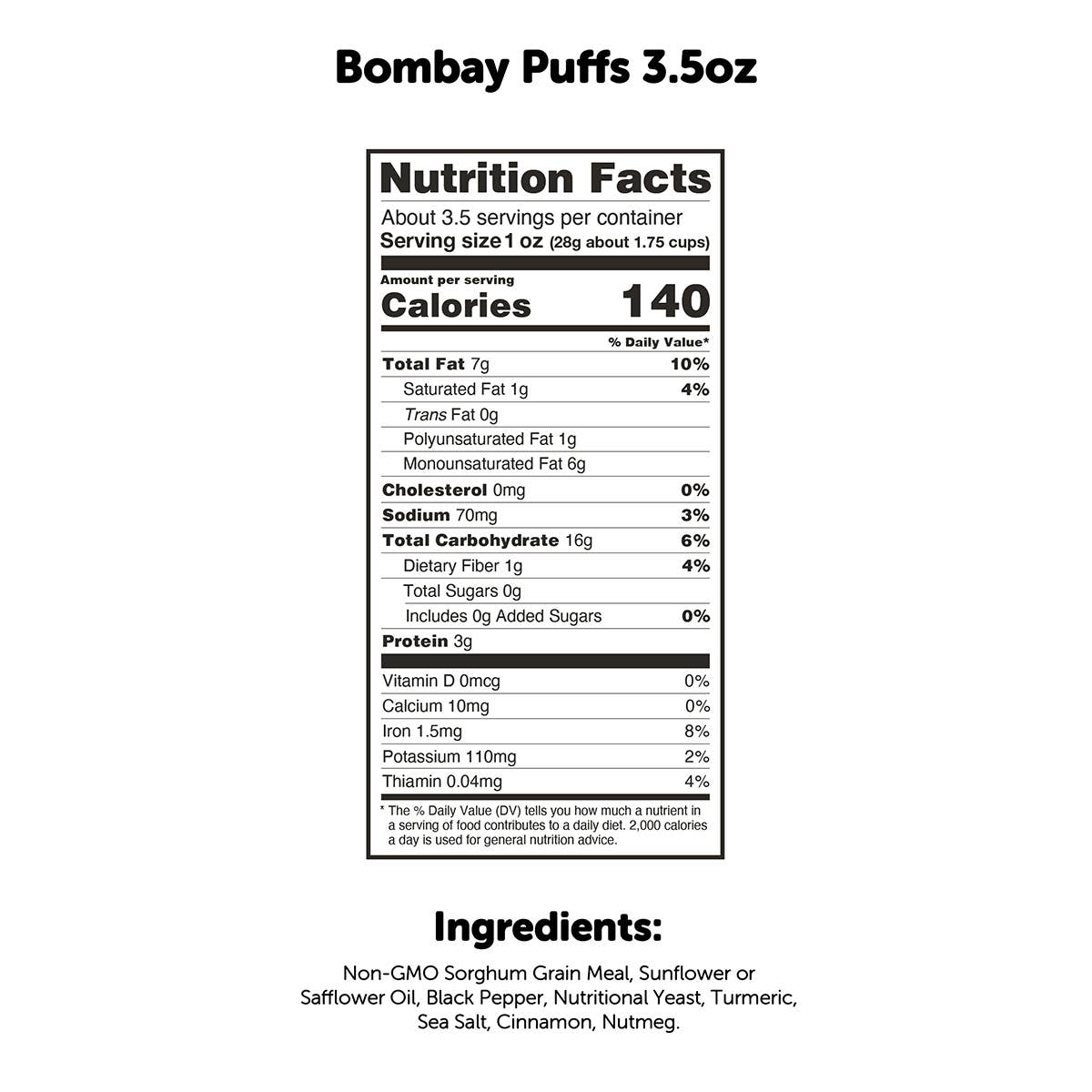 Exotic Bombay Spiced Puffs (3.5oz)