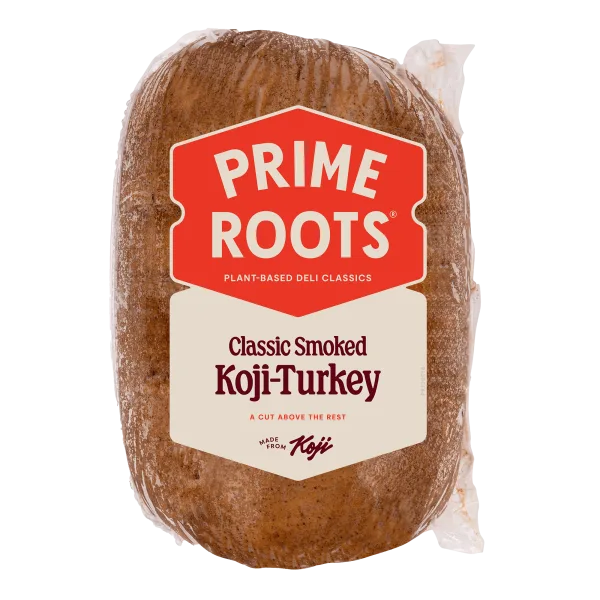 Prime Roots Deli Meats - Smoked Turkey offers a savory vegan alternative infused with smoky flavor.
